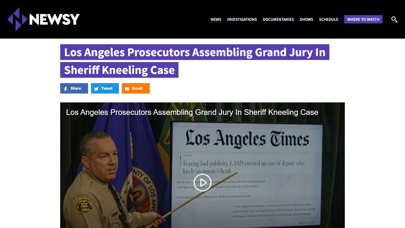 Los Angeles Prosecutors Assemble Grand Jury In Sheriff Case (VIDEO)